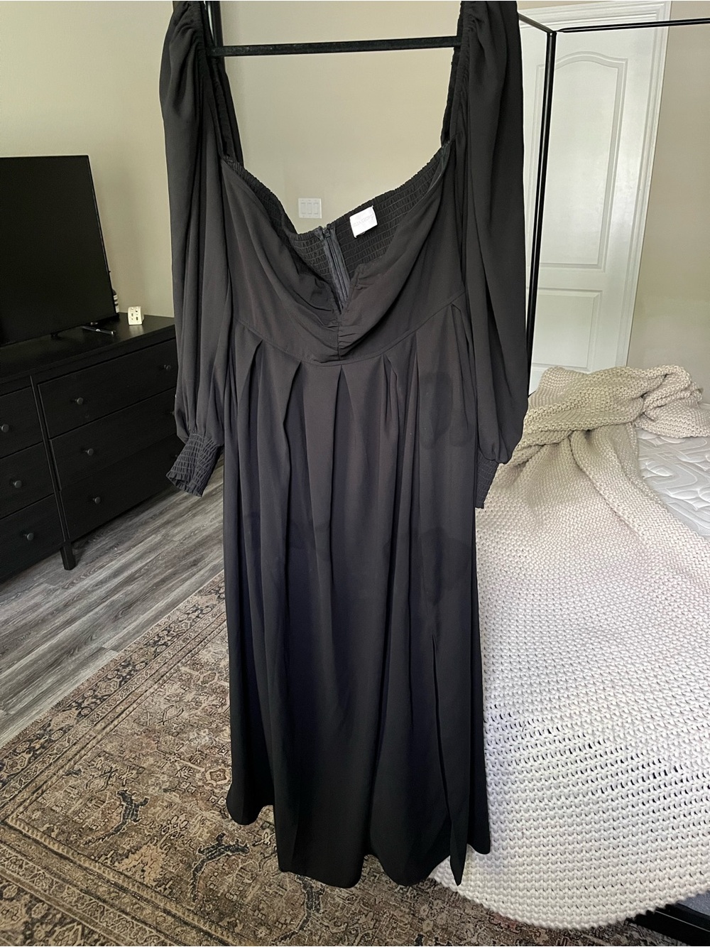 Emilia George | Maternity Sabrina Off-The-Shoulder Gown